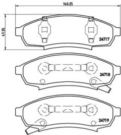 BREMBO P 07 003 — Колодки тормозные дисковые