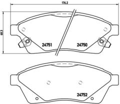 BREMBO P 09 010 — Колодки тормозные дисковые