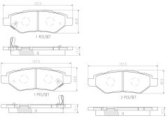 BREMBO P09014NX — Колодки тормозные дисковые