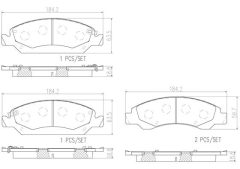 BREMBO P09015N — Plăcuțe de frână disc