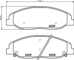 BREMBO P 09 016 — Колодки тормозные дисковые