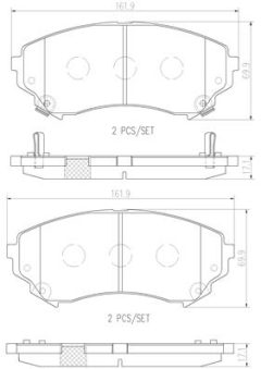 BREMBO P09018N — Колодки тормозные дисковые