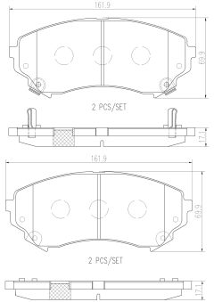 BREMBO P09018NX — Колодки тормозные дисковые