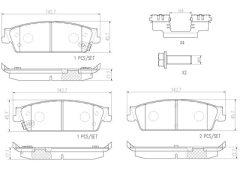 BREMBO P10045N — Plăcuțe de frână disc