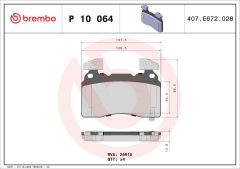BREMBO P 10 064 — Plăcuțe de frână disc