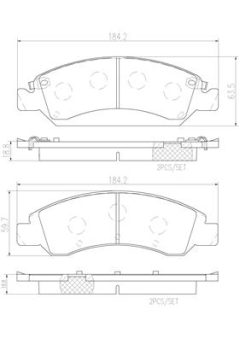 BREMBO P10065N — Plăcuțe de frână disc