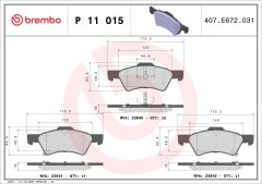 BREMBO P 11 015 — Колодки тормозные дисковые