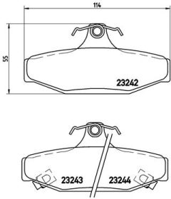 BREMBO P 15 004 — Plăcuțe de frână disc