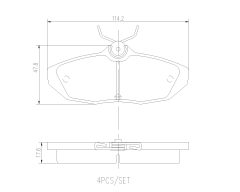 BREMBO P18042N — Plăcuțe de frână disc