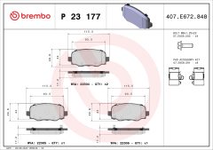 BREMBO P 23 177 — Колодки тормозные дисковые