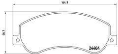 BREMBO P 24 064 — Колодки тормозные дисковые
