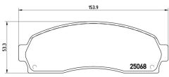 BREMBO P 24 081 — Plăcuțe de frână disc