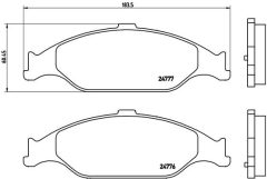 BREMBO P 24 082 — Plăcuțe de frână disc