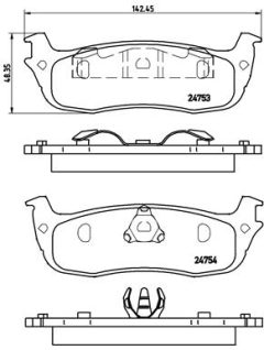 BREMBO P 24 083 — Plăcuțe de frână disc
