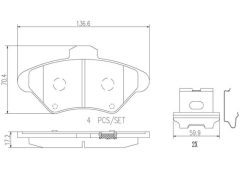 BREMBO P24095N — Plăcuțe de frână disc