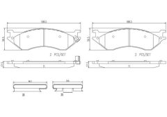 BREMBO P24103N — Plăcuțe de frână disc