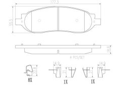 BREMBO P24118N — Plăcuțe de frână disc