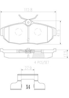 BREMBO P24122N — Plăcuțe de frână disc