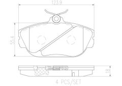 BREMBO P24124N — Колодки тормозные дисковые