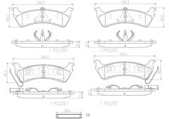 BREMBO P24126N — Plăcuțe de frână disc