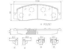 BREMBO P24130N — Plăcuțe de frână disc