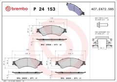 BREMBO P 24 153 — Колодки тормозные дисковые