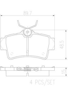 BREMBO P24155N — Plăcuțe de frână disc