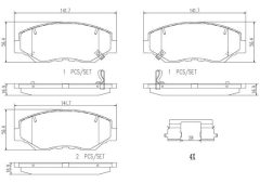 BREMBO P28035N — Колодки тормозные дисковые