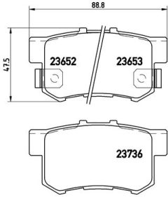 BREMBO P 28 039 — Колодки тормозные дисковые