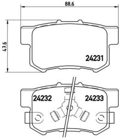 BREMBO P 28 051 — Колодки тормозные дисковые
