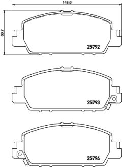 BREMBO P 28 077 — Колодки тормозные дисковые