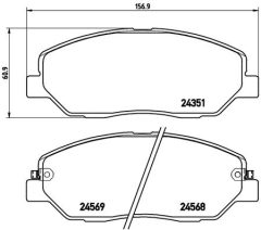 BREMBO P 30 036 — Plăcuțe de frână disc