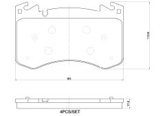 BREMBO P 44 031 — Plăcuțe de frână disc