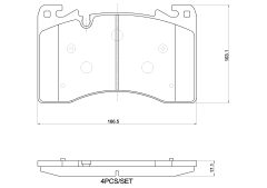 BREMBO P 44 033 — Plăcuțe de frână disc