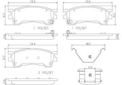 BREMBO P49023N — Plăcuțe de frână disc