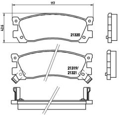 BREMBO P 49 025 — Plăcuțe de frână disc
