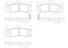 BREMBO P49025N — Plăcuțe de frână disc