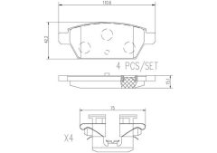 BREMBO P49051N — Plăcuțe de frână disc