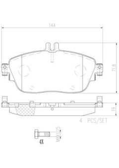 BREMBO P50093N — Колодки тормозные дисковые
