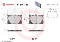 BREMBO P 50 139 — Plăcuțe de frână disc