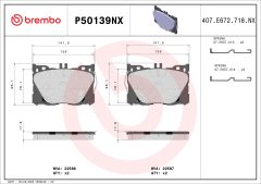 BREMBO P50139NX — Plăcuțe de frână disc