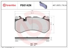 BREMBO P50142N — Колодки тормозные дисковые