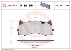 BREMBO P 50 154 — Колодки тормозные дисковые
