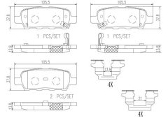 BREMBO P56046N — Plăcuțe de frână disc