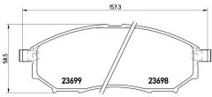 BREMBO P 56 058 — Plăcuțe de frână disc