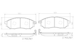 BREMBO P56058N — Plăcuțe de frână disc