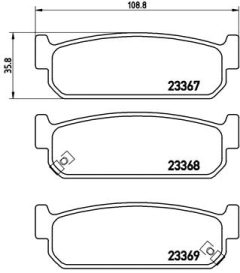 BREMBO P 56 071 — Plăcuțe de frână disc