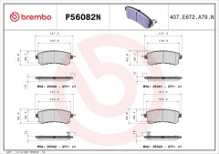 BREMBO P56082N — Plăcuțe de frână disc