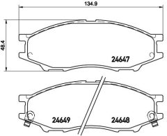 BREMBO P 56 083 — Колодки тормозные дисковые