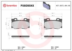 BREMBO P56095NX — Plăcuțe de frână disc